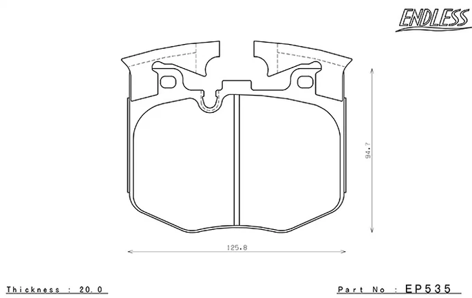 ENDLESS MX72 PLUS Front & Rear Brake Pad combo for 2020+ A90 Supra