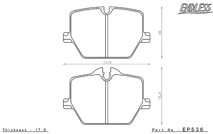 ENDLESS MX72 PLUS Front & Rear Brake Pad combo for 2020+ A90 Supra