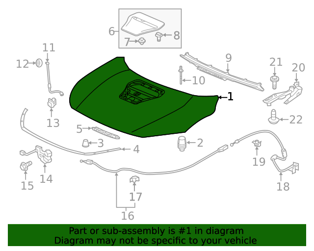 Honda OEM Type R Hood for 2017+ Honda Civic Type R FK8