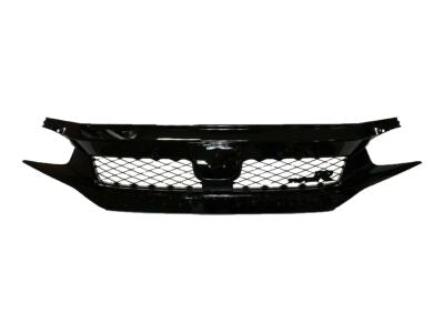 Battle Style Front Bumper Grille For 2016-2021 Honda Civic Si / Type-R Hatchback - Gloss Black