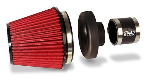 BLOX Racing Performance Filter Kit - 3.0inch Velocity Stack Air Filter and 3.0inch Silicone Hose