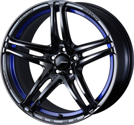 WedsSport SA-52R 18x9.0 +25 5x114.3 Wheel Set - 23+ GR Corolla - Blue Light Chrome II