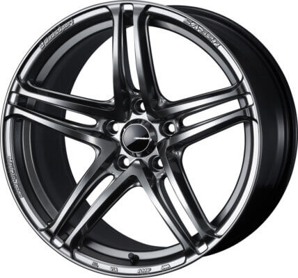 WedsSport SA-52R 18x9.0 +25 5x114.3 Wheel Set - 23+ GR Corolla - Platinum Silver Black