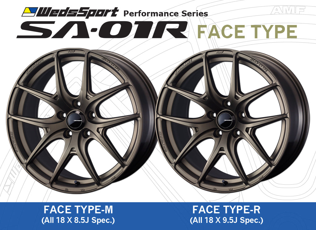 WedsSport SA-01R 18x9.0 +25 5x114.3 - WBC Wheel Set - 23+ GR