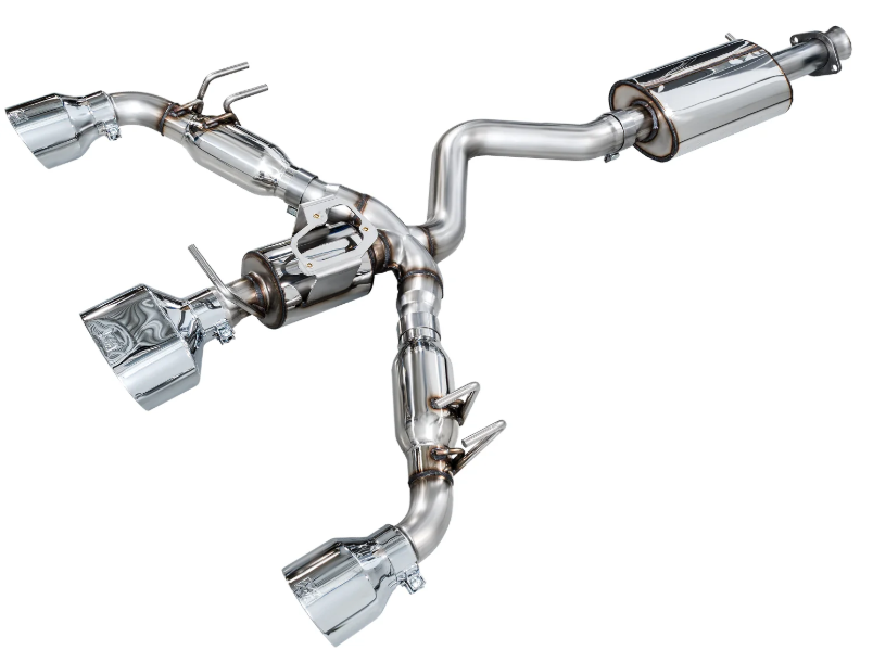 AWE 23-24 Toyota GR Corolla Track Edition Catback Exhaust - Chrome Silver Tips