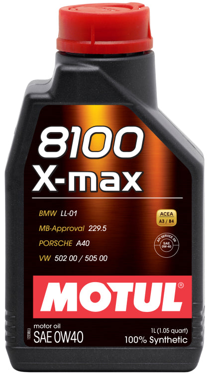 Motul 8100 X-MAX 0W40 Synthetic Motor Oil 1L 104531