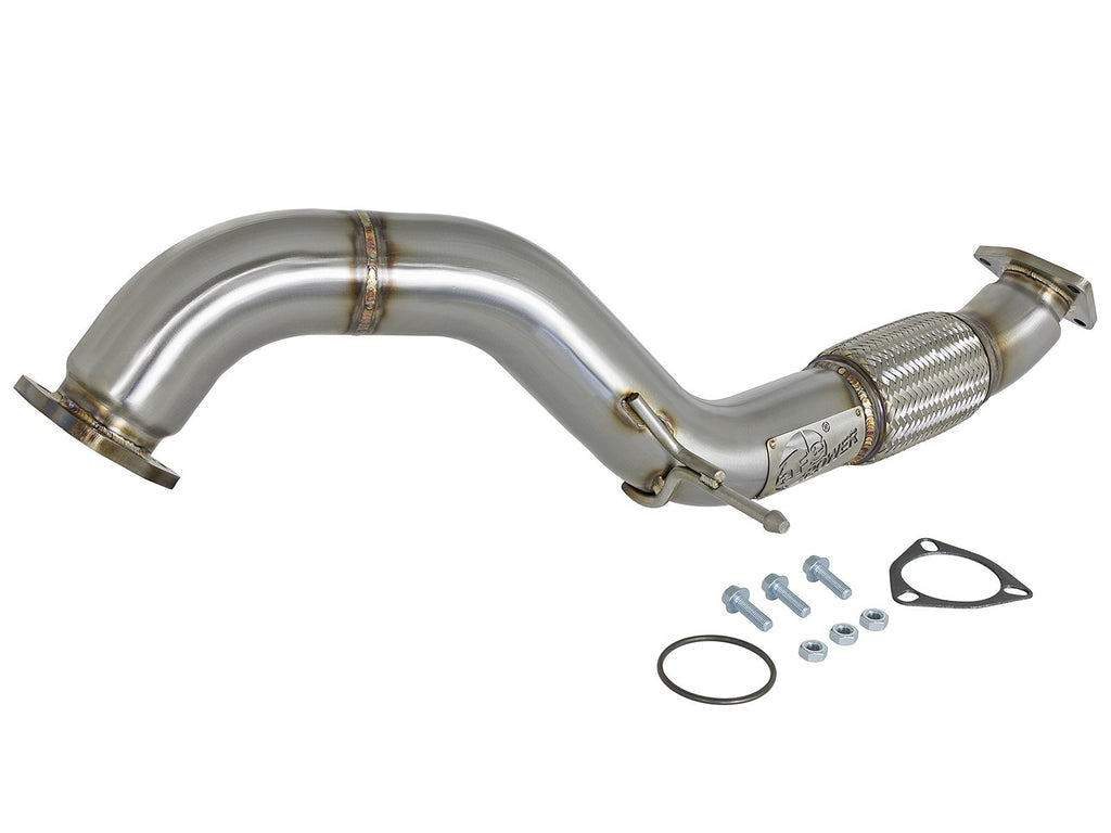 aFe twisted Steel 3" Rear Down-Pipe-Mid-Pipe - 17+ Honda Civic Type R FK8