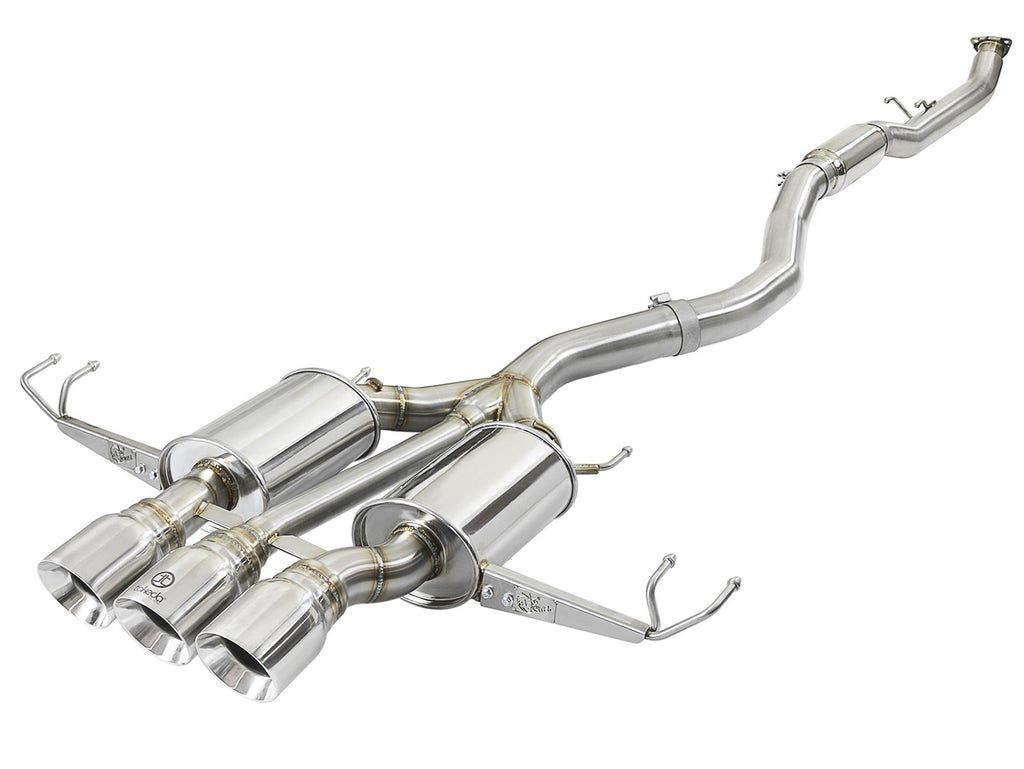 aFe Takeda 3" 304SS Cat-Back Exhaust w-Tri-Polished Tips - 17+ Honda Civic Type R FK8