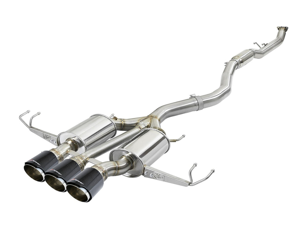 aFe Takeda 3" 304SS Cat-Back Exhaust w-Tri-Carbon Tips - 17+ Honda Civic Type R FK8