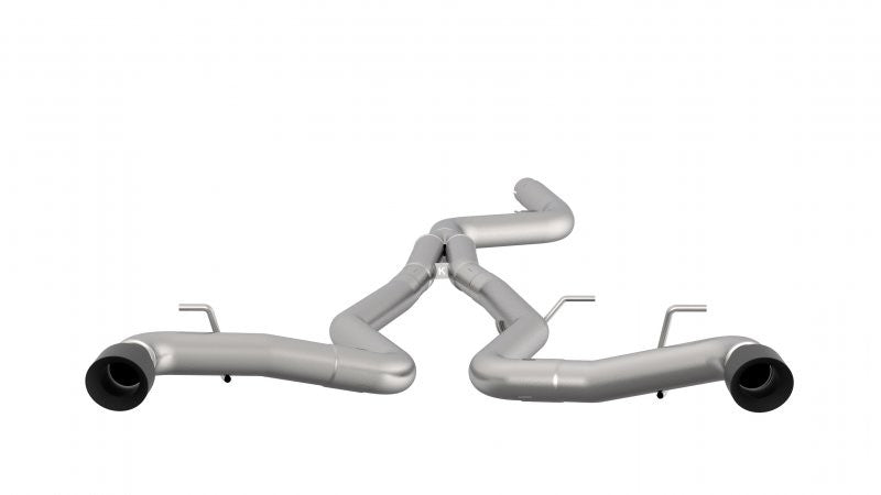 KOOKS 3.5" x 3" SS MUFFLER DELETE CAT-BACK EXHAUST W- BLACK TIPS - 2020+ TOYOTA SUPRA GR ((A90)(A91)(MKV))