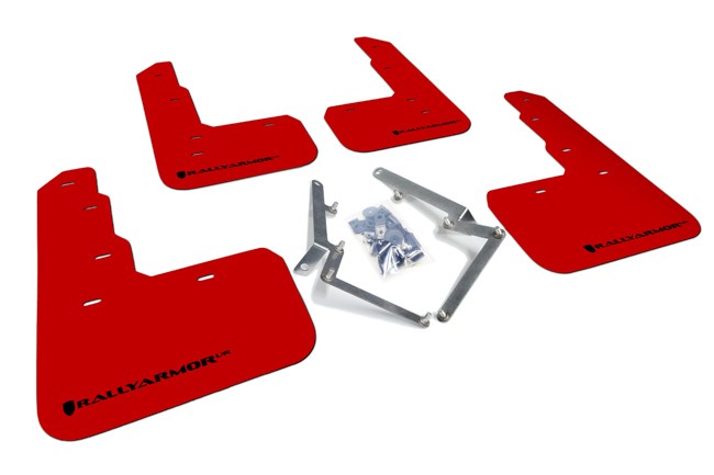 Rally Armor UR Red Mud Flap w- Black Logo - 2017+ Honda Civic Type R FK8