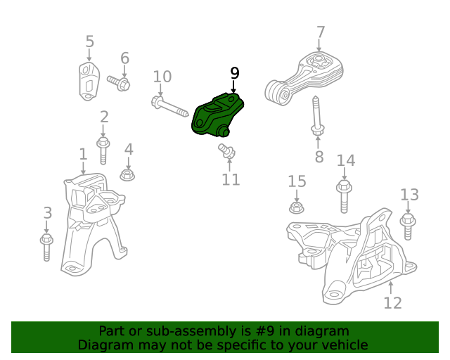 Honda OEM Lower Torque Mount Bracket For 2017+ Honda Civic Type R FK8