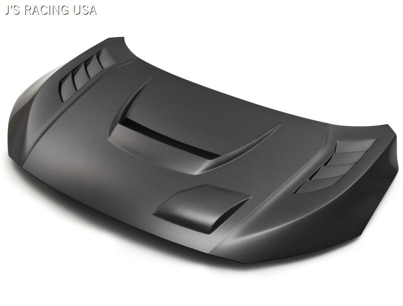J's Racing FK8 Aero Hood Type-V CFRP-CFRP
