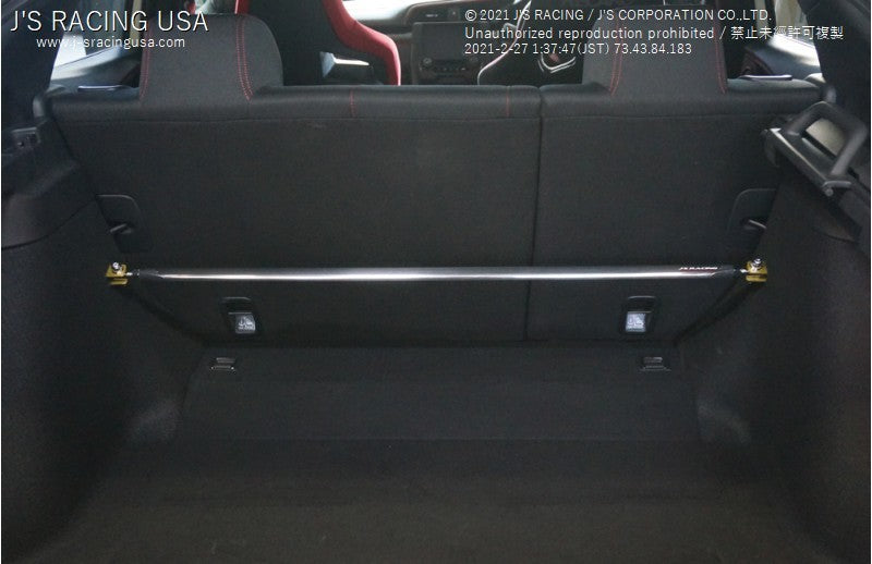 J's Racing Rear Strut Bar for 2017+ Honda Civic FK8 Type R