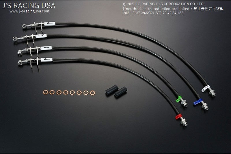 J's Racing (Stainless) Brake Line for 2017+ Honda Civic FK8 Type R