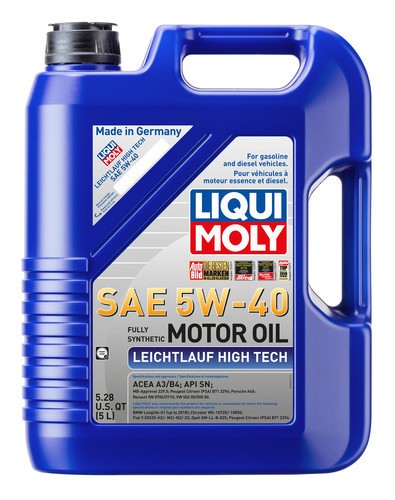 Liquimoly 5W-40 LEICHTLAUF High Tech 5L Fully Synthetic Motor Oil 5W40