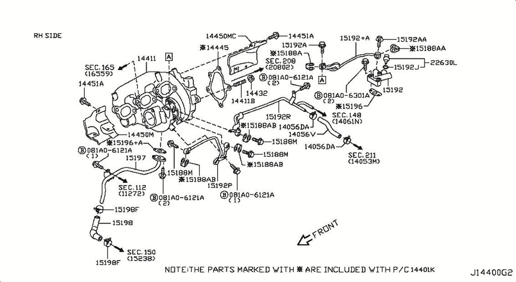 Nissan OEM GT-R VR38DETT IHI Turbocharger (Bank 1 USDM Passenger Side)