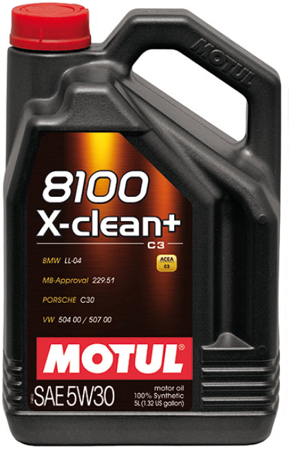 MOTUL 8100 X-CLEAN + 5W30 - 5L - Synthetic Engine Oil