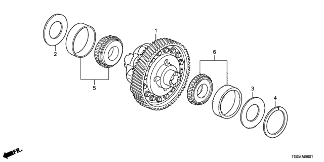 Honda OEM Taper Bearing for 2017+ Honda Civic Type R FK8