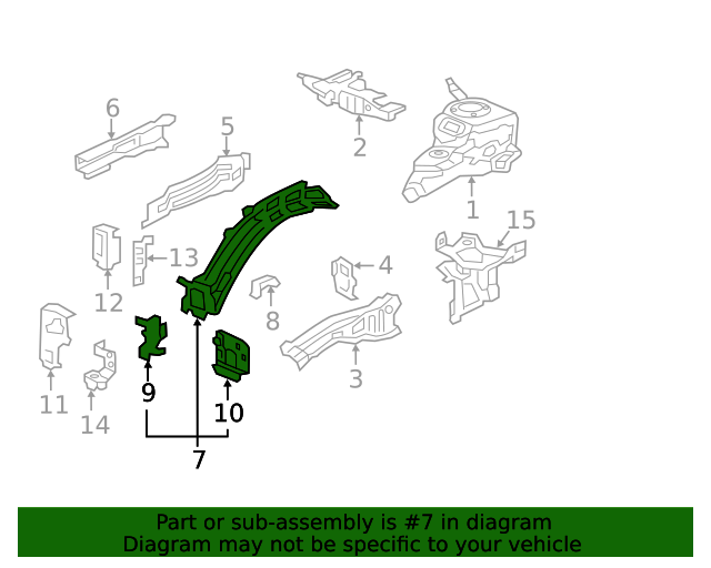 Honda OEM Right Front Shock Absorber Extension Set for 2017+ Honda Civic Type R FK8