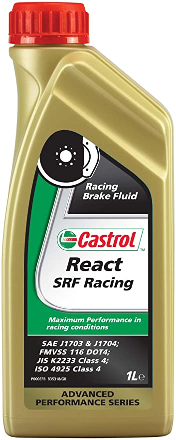 Castrol DOT 4 React SRF Racing Brake Fluid (1 Liter)