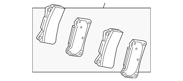 Honda OEM Front Disc Brake Pad Set for 2017-2019 Honda Civic Type R FK8