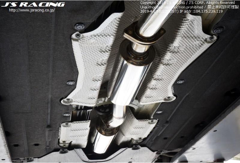 J's Racing C304 Center Pipe With Silencers - Honda Civic Type-R