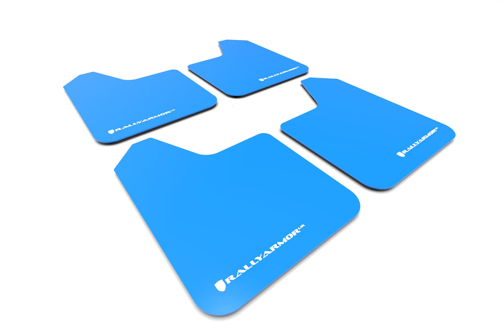 Rally Armor Universal UR Blue Mud Flap with White Logo